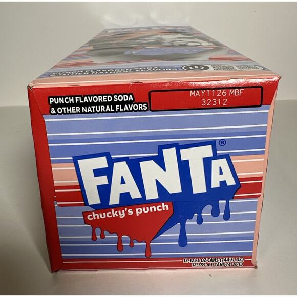 Fanta Chucky’s Punch Limited Edition Halloween Flavor 12-Pack Cans New Horror - Picture 6 of 6